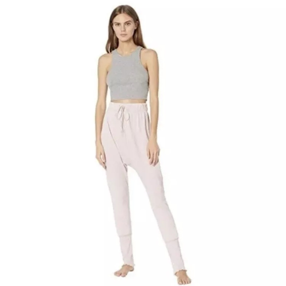 Free People “Cozy All Day” Harem Joggers in color: Daytime Fireworks (Pink)